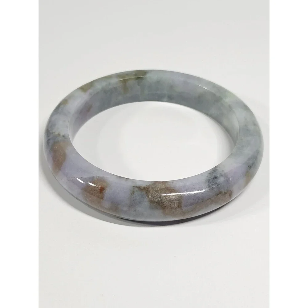 Grey Lavender Jade Bangle 67mm Multi-Color